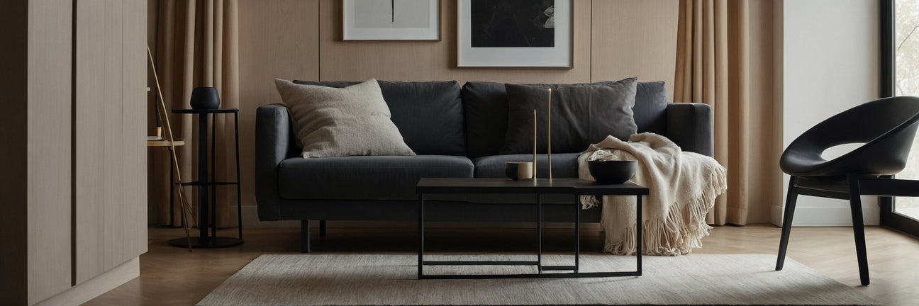 Pift rummet op med en minimalistisk taburet i sort - UNOLIVING