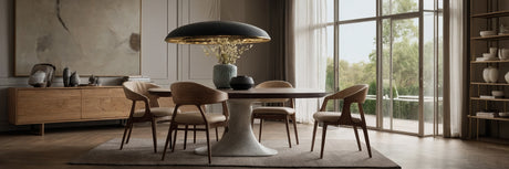 Spisebordsstole med stofbetræk - UNOLIVING