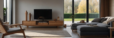 TV borde i ahorn og mørkt træ - UNOLIVING