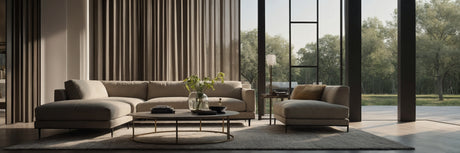 Indret et rum minimalistisk med en enkel rumdeler - UNOLIVING