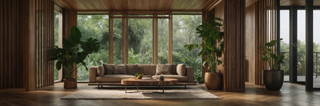 Inviter naturen indenfor med en rumdeler i træ - UNOLIVING