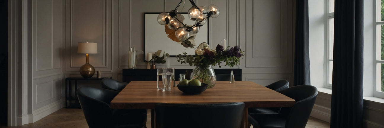 Rå elegance til hjemmet med flotte spisebordsstole i sort læder - UNOLIVING