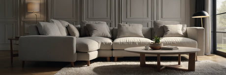 Runde hvide sofaborde - UNOLIVING