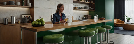 Flotte grønne barstole - UNOLIVING