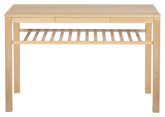 541 Konsolbord m. skuffe/hylde, 110x46, Ubehandlet eg - UNOLIVING.COM