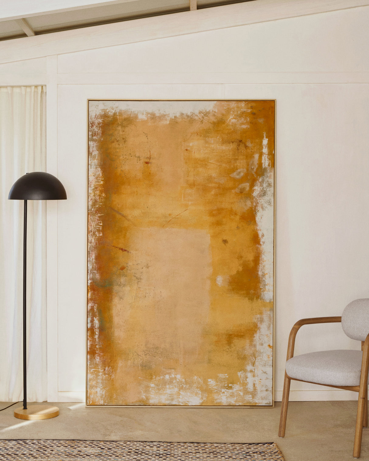 Selnar Abstrakt Maleri 200X120 Cm, Gul