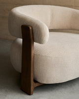 Granite Lænestol, Beige/Valnød
