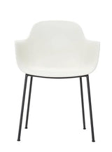 AC3 Spisebordsstol, Mat hvid plast, Sort