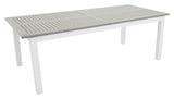Albany Havebord 224/324x100, Hvid/Grå Aintwood