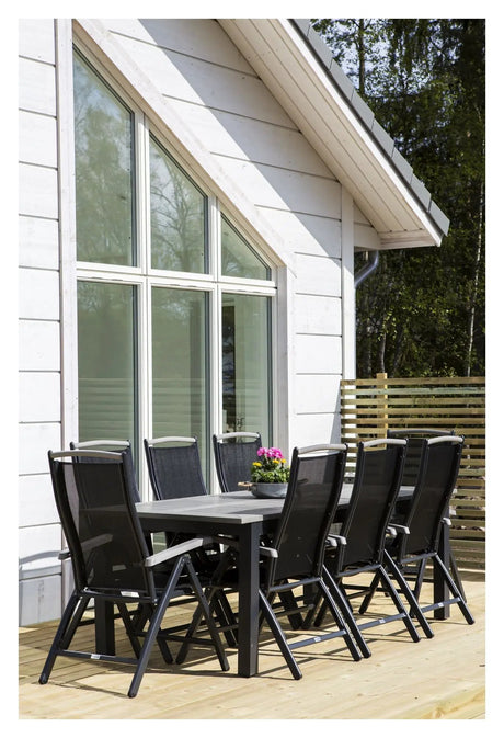 Albany Havebord 224/324x100, Sort/Grå Aintwood