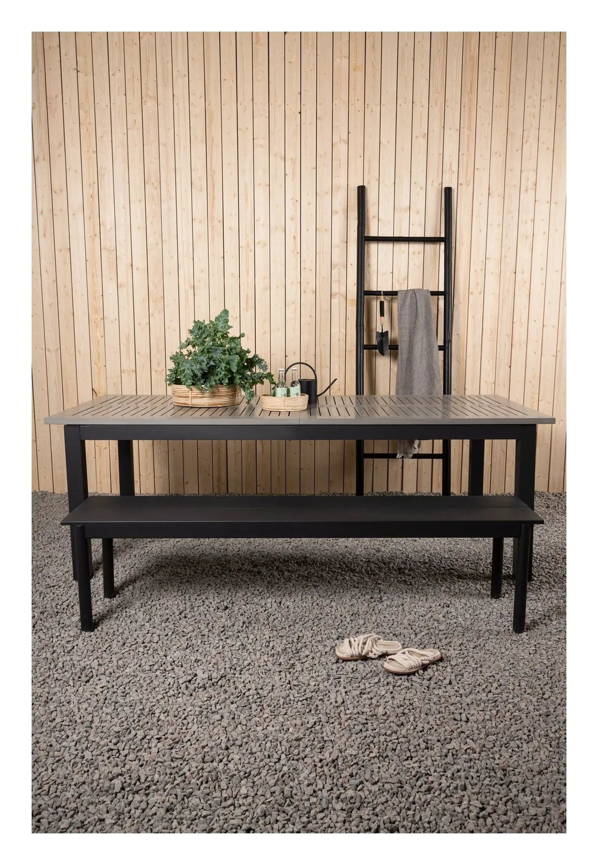 Albany Havebord 224/324x100, Sort/Grå Aintwood