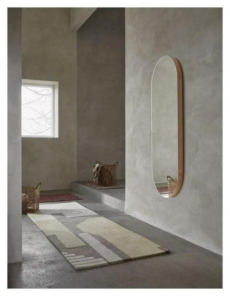Alva Spejl Oval, Eg/Glas