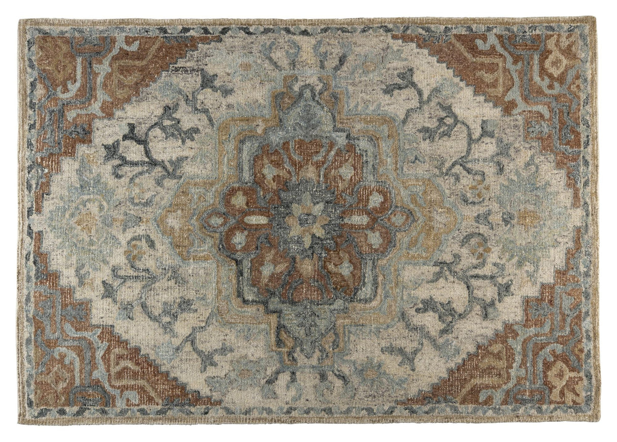 Amori Tæppe 200X300, Blå/Mønster - UNOLIVING.COM