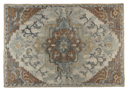 Amori Tæppe 200X300, Blå/Mønster - UNOLIVING.COM
