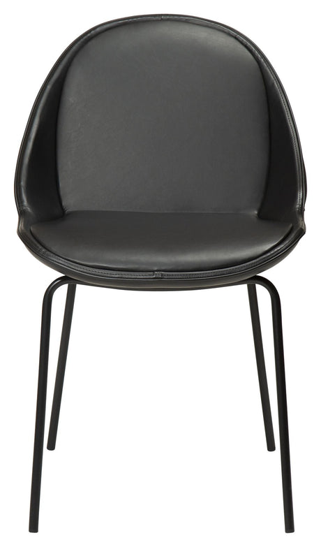 Arch Spisebordsstol, vintage sort kunstlæder - UNOLIVING.COM