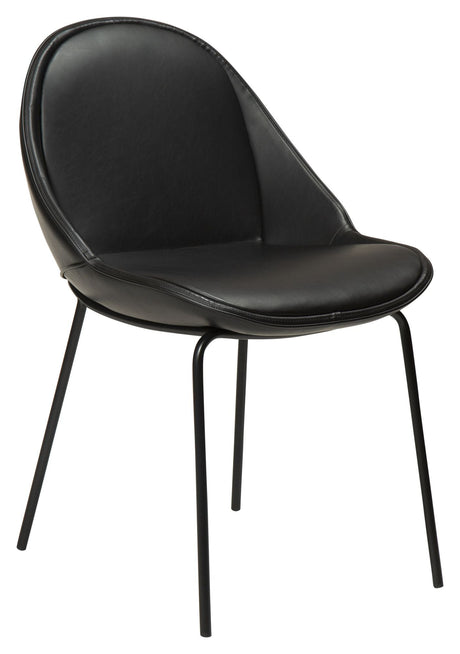 Arch Spisebordsstol, vintage sort kunstlæder - UNOLIVING.COM