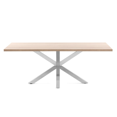 Argo Bord 180X100 cm, Melamine Natur med Stålben