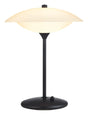Baroni Bordlampe Ø30 i sort med opalglas skærm, moderne design og behageligt lys.