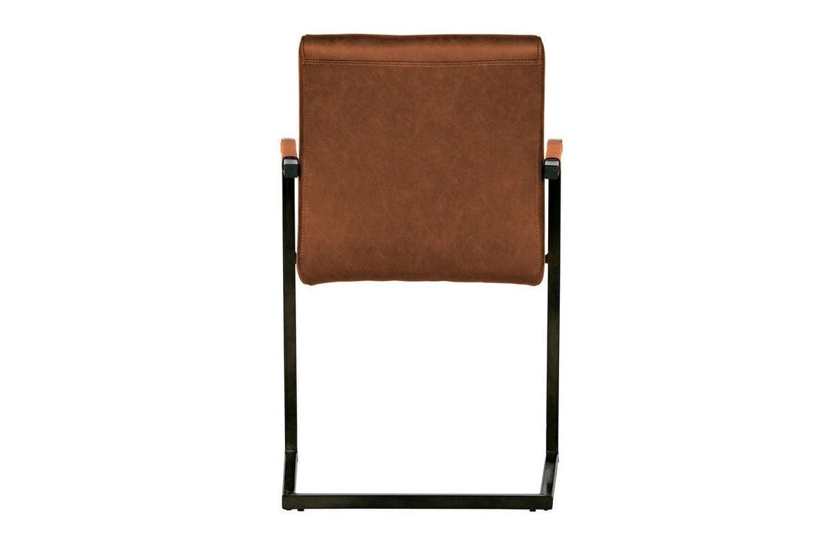 Bas Spisebordsstol m/armlæn - Cognac - UNOLIVING.COM