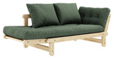 Beat Sovesofa, Natur, Fyrretræ/Oliven Green - UNOLIVING.COM