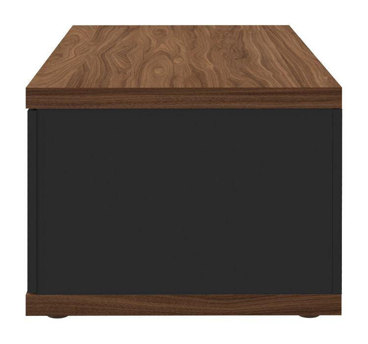 Berlin Sofabord, Valnøddefinér/Sort, 105x55x44 - UNOLIVING.COM
