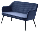 Berrie Loungesofa, Blå velour/Sort