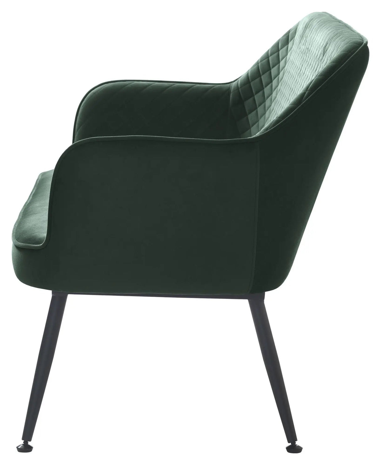 Berrie Loungesofa, Grøn velour/Sort
