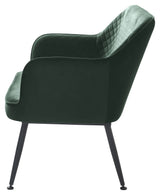 Berrie Loungesofa, Grøn velour/Sort
