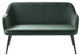 Berrie Loungesofa, Grøn velour/Sort
