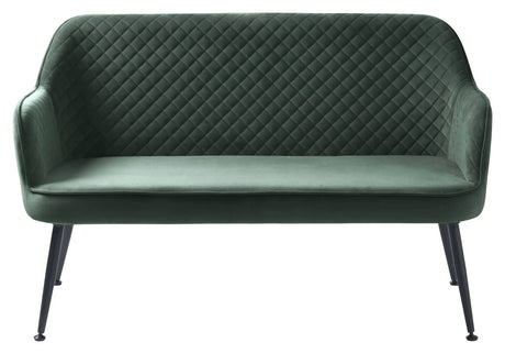 Berrie Loungesofa, Grøn velour/Sort