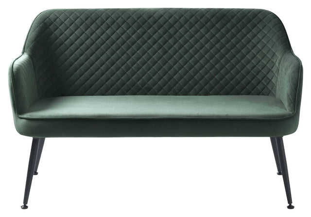 Berrie Loungesofa, Grøn velour/Sort
