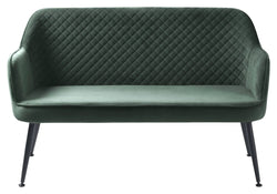 Berrie Loungesofa, Grøn velour/Sort