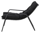 Bloomingville Boel Liggestol m. fodskammel, Sort, Metal - UNOLIVING.COM