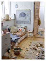 Bloomingville Mini Lexi Pude, Multi farvet, Bomuld, 60x40