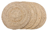 Bombay Dækserviet i flettet jute Ø38 Sæt af 4, Natur - UNOLIVING.COM