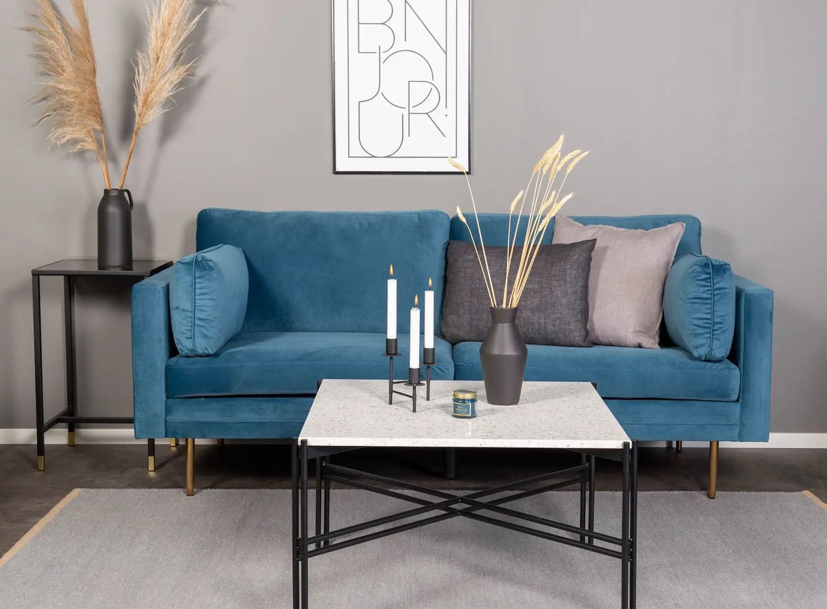 Boom 3-pers. sofa, Blå Velour