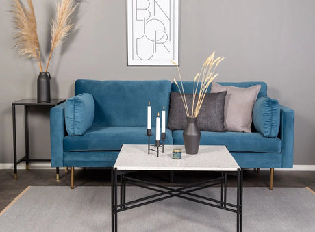Boom 3-pers. sofa, Blå Velour