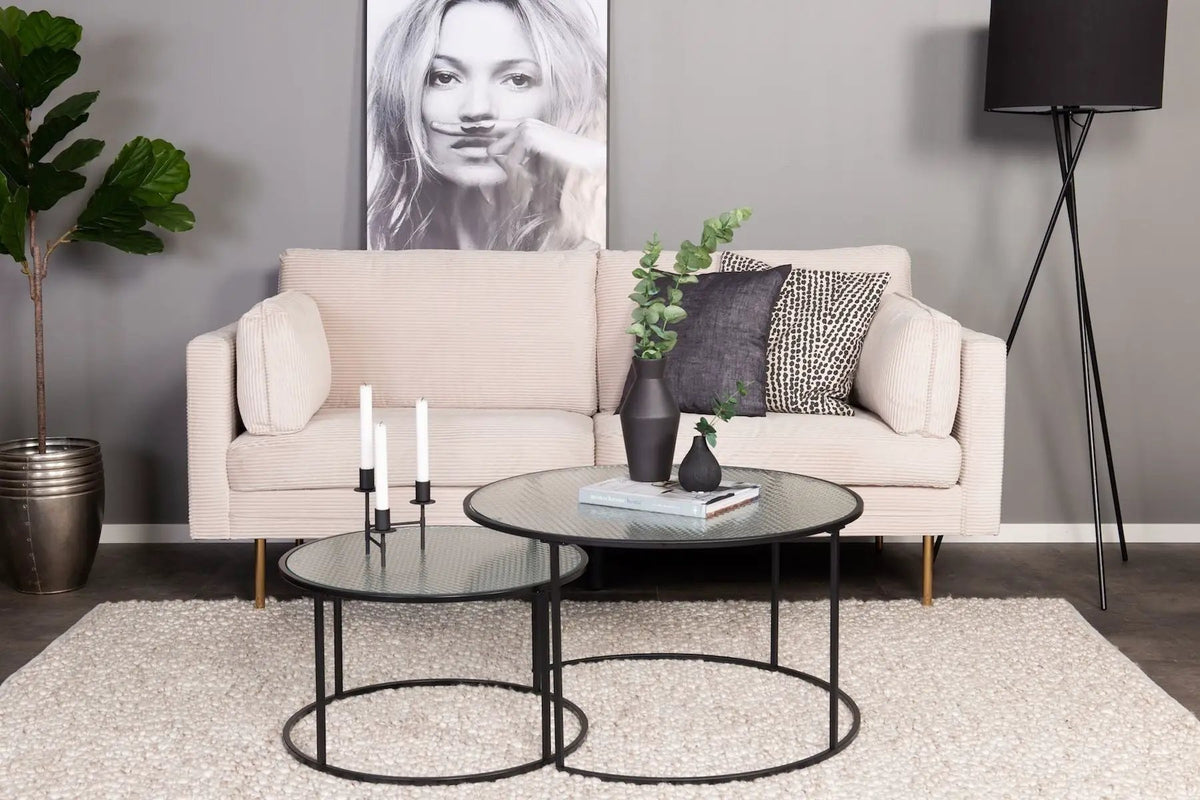 Boom 3-pers. sofa Creme Fløjl