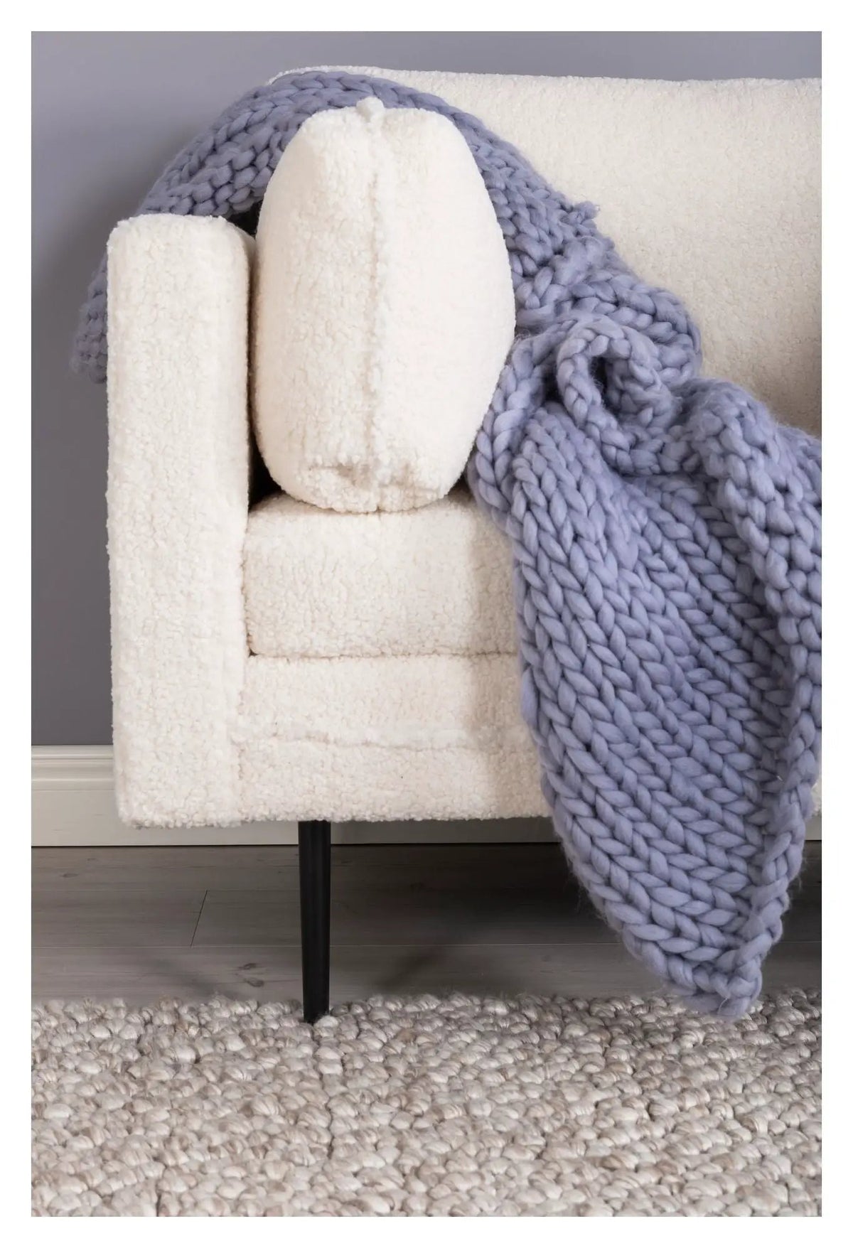 Boom Lænestol, Offwhite Bouclé