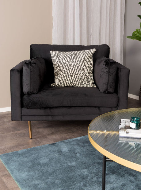 Boom Lænestol, Sort Velour