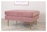 Boom Ottoman, Pink Velour