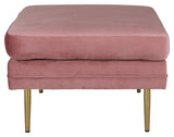 Boom Ottoman, Pink Velour