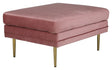 Boom Ottoman, Pink Velour
