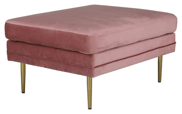 Boom Ottoman, Pink Velour