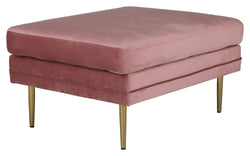 Boom Ottoman, Pink Velour