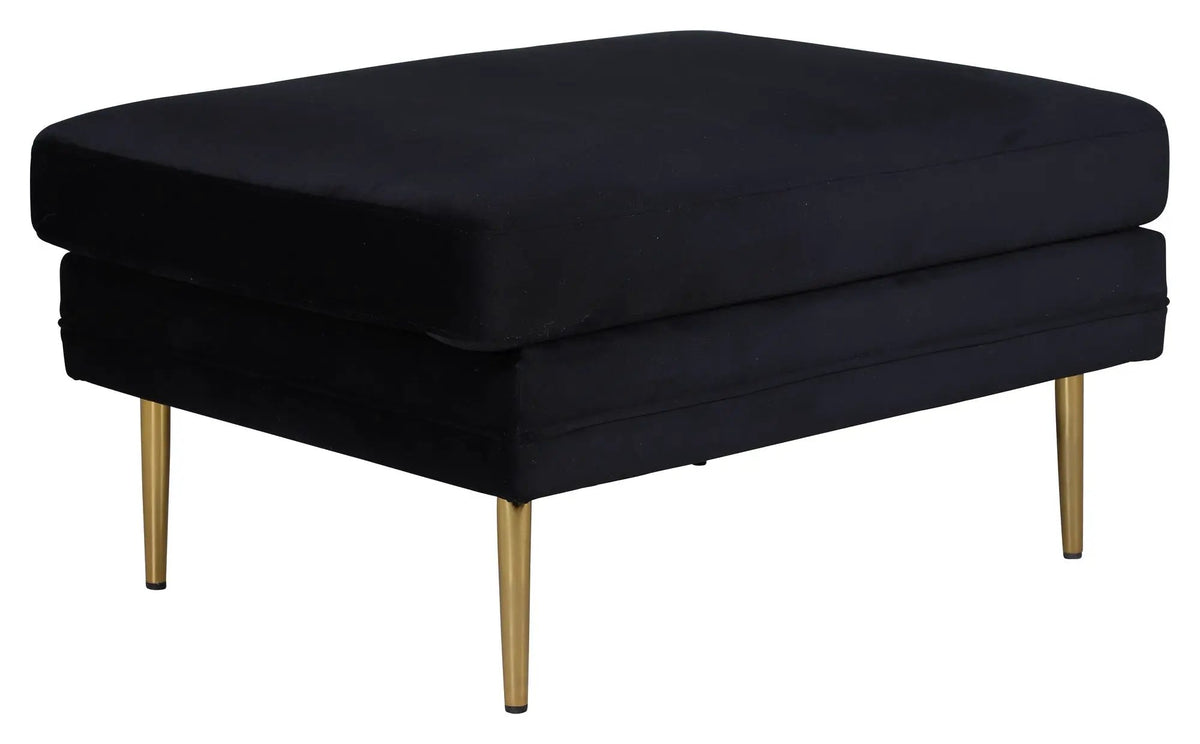 Boom Ottoman, Sort Velour