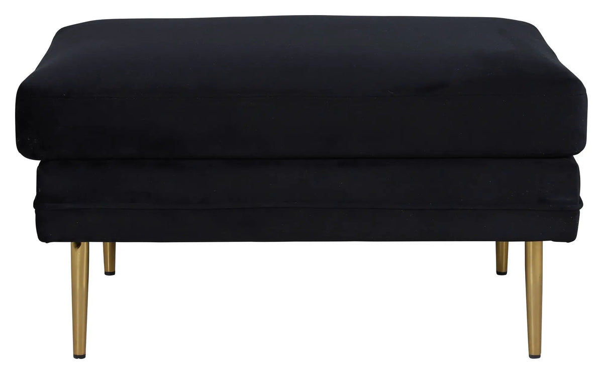 Boom Ottoman, Sort Velour
