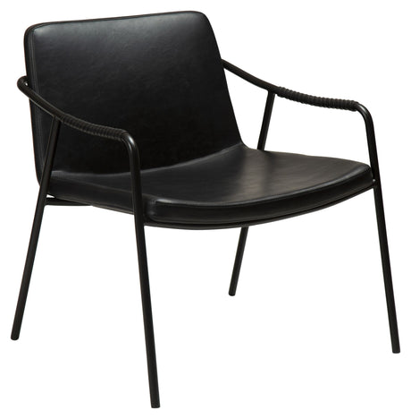 Boto Loungestol, vintage sort kunstlæder