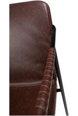 Boto Spisebordsstol m. arm, vintage cocoa kunstlæder - UNOLIVING.COM