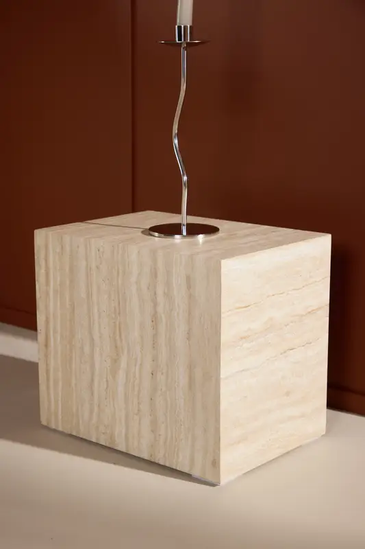 Bovento York Sidebord 30X35X25 Cm, Travertin Look